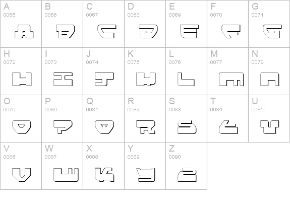 Loveladies Shadow uppercase A-Z preview