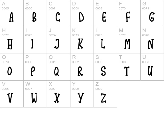 Lovely Serifs uppercase A-Z preview
