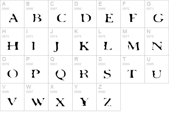 LoveNote uppercase A-Z preview