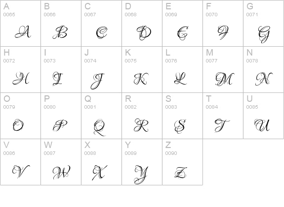 LoversQuarrelROB uppercase A-Z preview