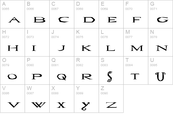 Lovesexy uppercase A-Z preview