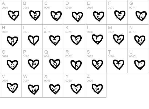 Loving you is another story. uppercase A-Z preview