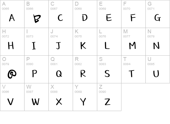 lovingyou uppercase A-Z preview