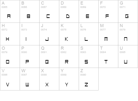 Low Gun Screen Condensed uppercase A-Z preview