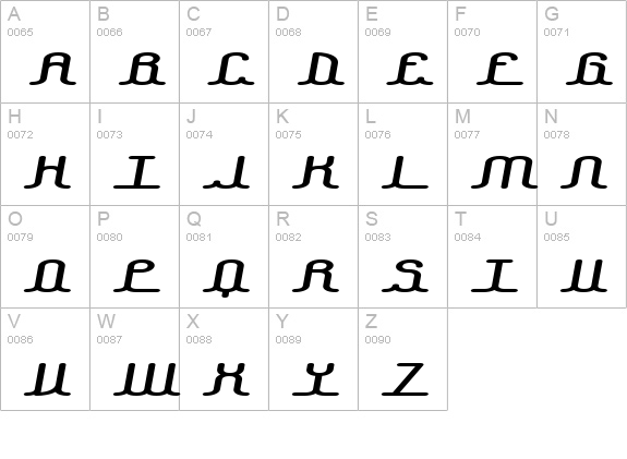 Lowdown BRK uppercase A-Z preview