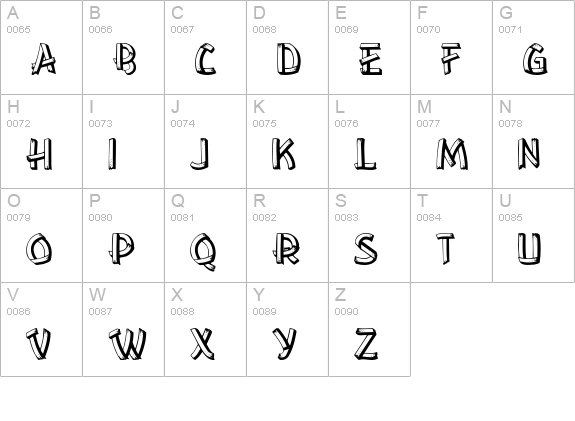 LowEa Regular uppercase A-Z preview