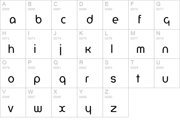 Lower Demo uppercase A-Z preview