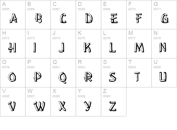 Lower-EastSide Regular uppercase A-Z preview