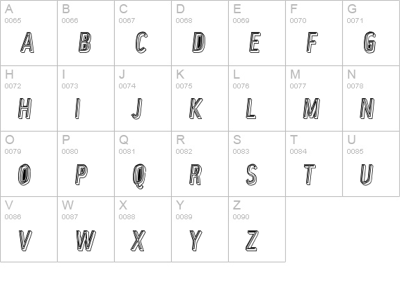 LowerMetal uppercase A-Z preview