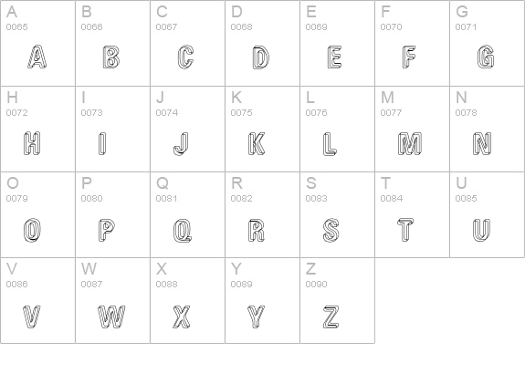 LowTech-Regular uppercase A-Z preview