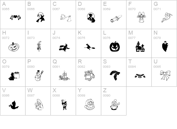 lpholidays1 uppercase A-Z preview