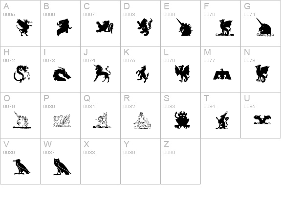 lpmyth2 uppercase A-Z preview
