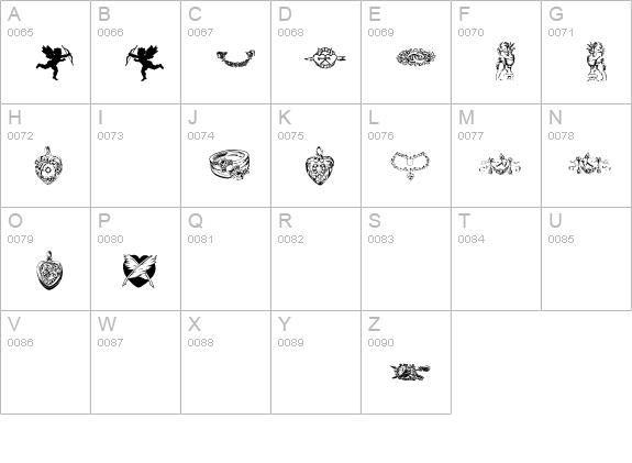 lpromantic1 uppercase A-Z preview