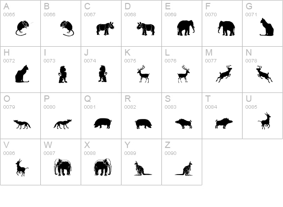 lpwildlife1 uppercase A-Z preview