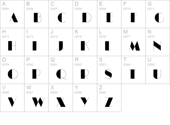 LSCManhattan uppercase A-Z preview