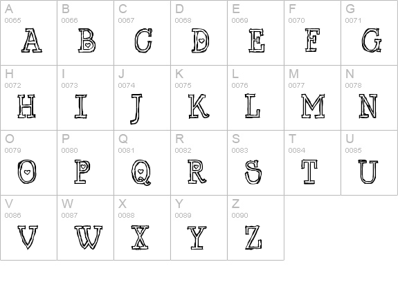 LT Chickenhawk uppercase A-Z preview