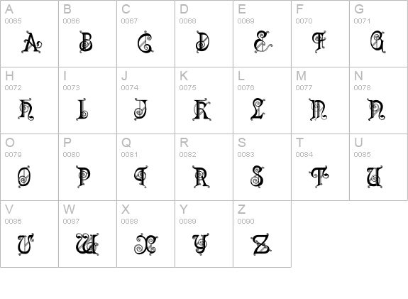 Lubna Caps uppercase A-Z preview