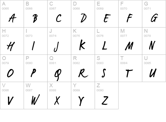 LucasHandFeetSemi uppercase A-Z preview