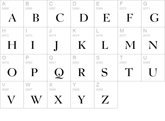 Lucian uppercase A-Z preview