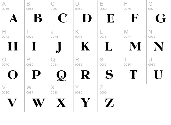 LucianBQ-Medium uppercase A-Z preview