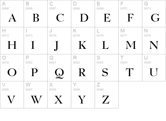 Luciano Normal uppercase A-Z preview