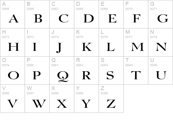 Luciano Wide Normal uppercase A-Z preview