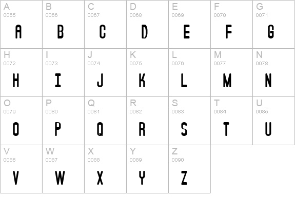 Lucid Type A BRK uppercase A-Z preview