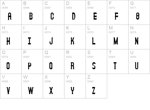 Lucid Type B (BRK) uppercase A-Z preview