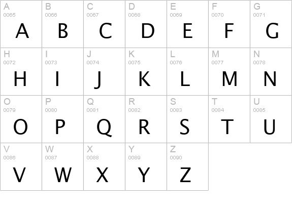 Lucida Sans Std Roman uppercase A-Z preview