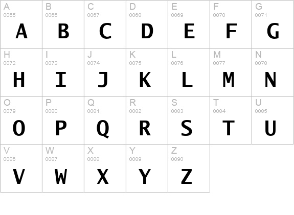 Lucida Sans Typewriter Std Bold uppercase A-Z preview