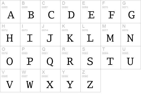 Lucida Typewriter Std uppercase A-Z preview