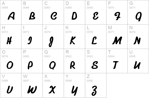 Lucky uppercase A-Z preview