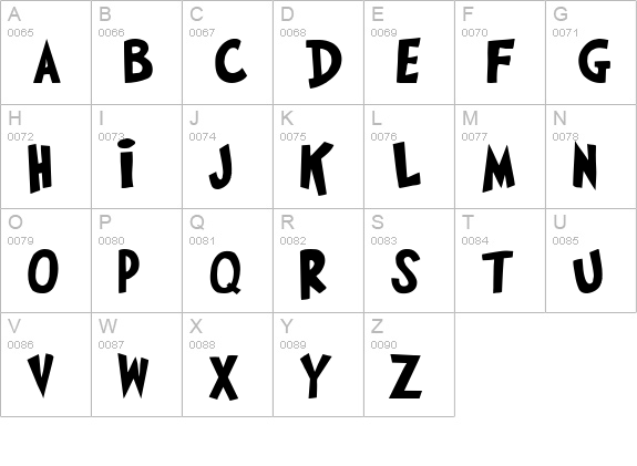lucy uppercase A-Z preview