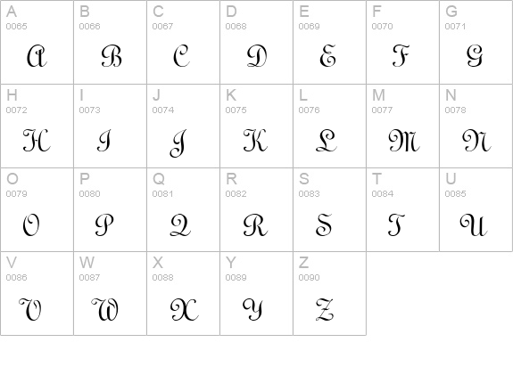 Lucy Normal uppercase A-Z preview