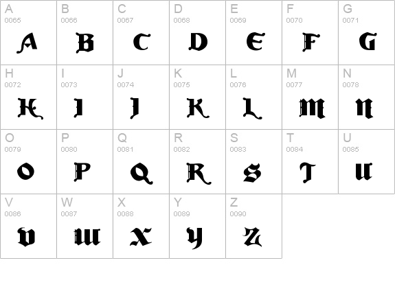 Ludlow Strong Ale uppercase A-Z preview