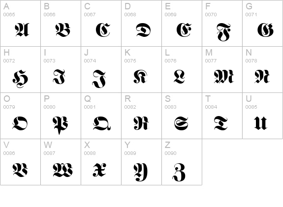 Luftwaffe Regular uppercase A-Z preview