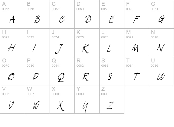 Lugano uppercase A-Z preview