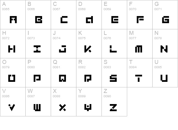 LuggageBrokenHeavy uppercase A-Z preview