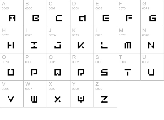 LuggageBrokenRegular uppercase A-Z preview