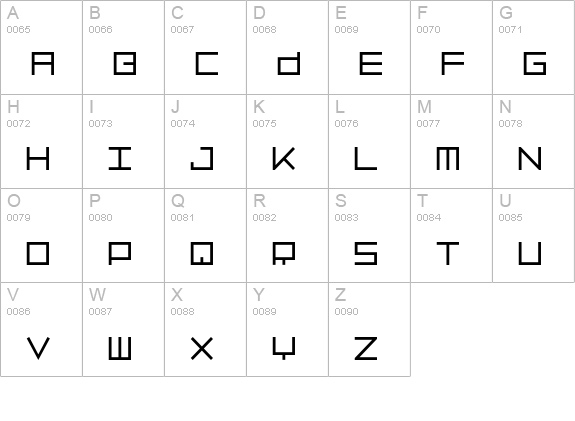 LuggageLight uppercase A-Z preview