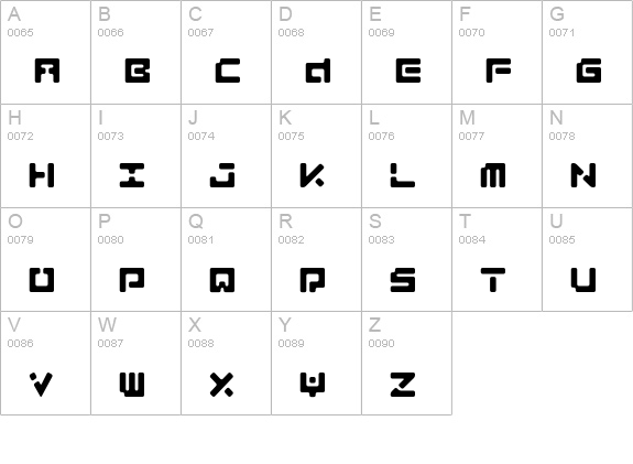 LuggageRoundBrokenHeavy uppercase A-Z preview