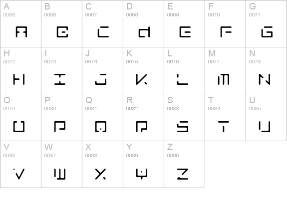 LuggageRoundBrokenLight uppercase A-Z preview