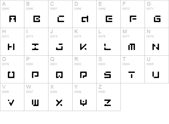 LuggageRoundBrokenRegular uppercase A-Z preview