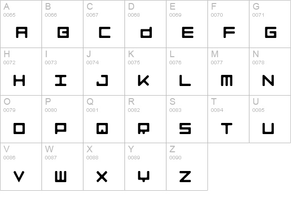 LuggageRoundRegular uppercase A-Z preview