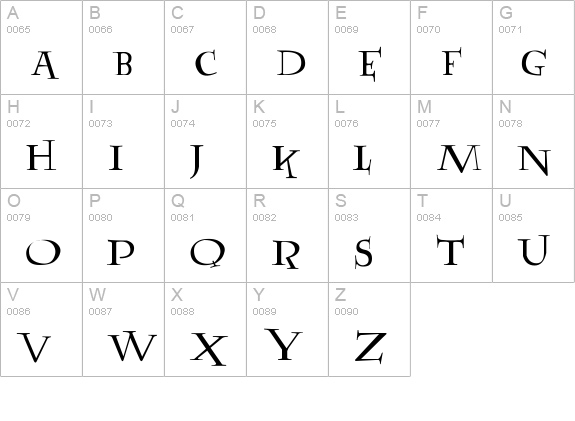 Lumos uppercase A-Z preview