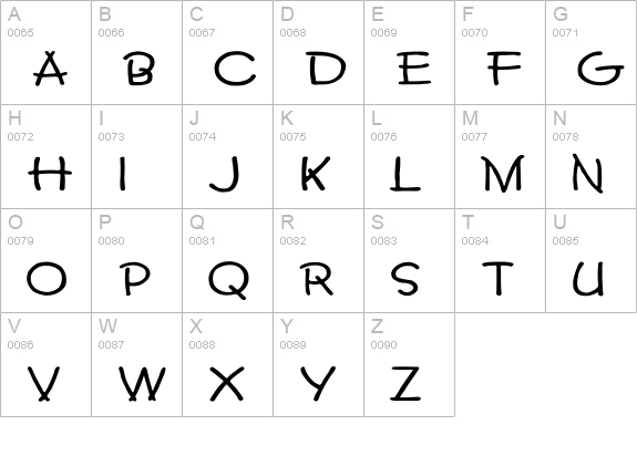 Lumparsky Wd uppercase A-Z preview