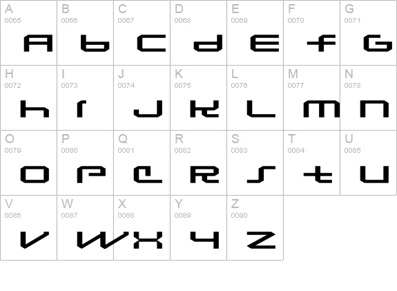 Lunasequent uppercase A-Z preview