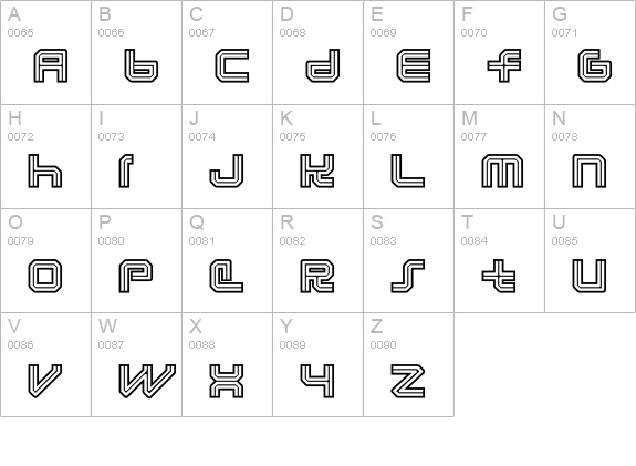 Lunaurora uppercase A-Z preview
