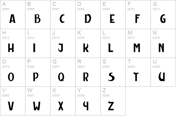 Lunax uppercase A-Z preview