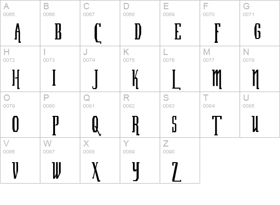 Luncheonette uppercase A-Z preview